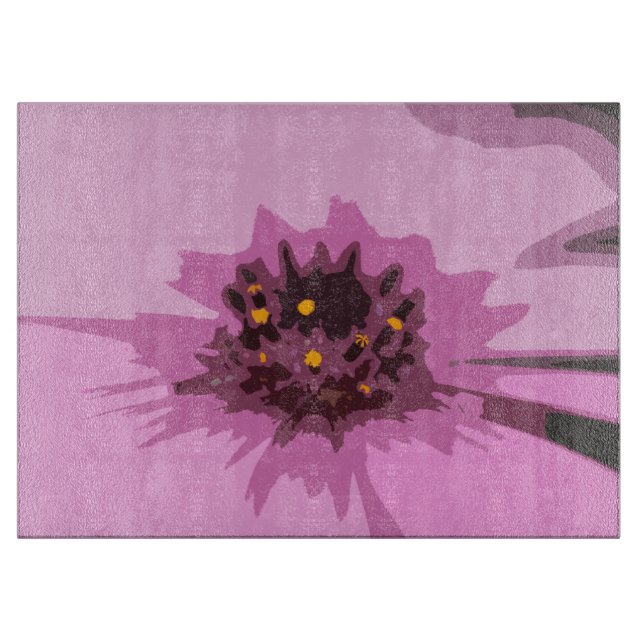 Planche À Découper Fleur marguerite Abstraite en rose pâle (Devant)