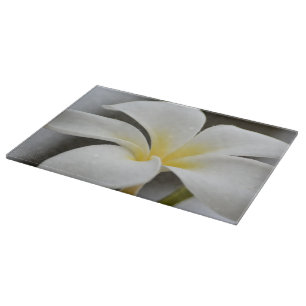 Planche À Découper Fleur Plumeria blanche Kauai