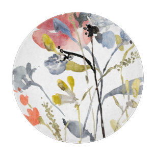 Planche À Découper Fleur recouverte - fleurs de pastel d'aquarelle