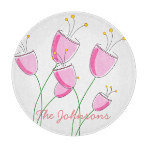 Planche À Découper Fleur rose