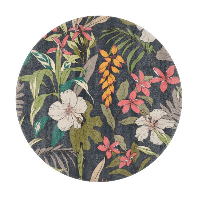 Planche À Découper Fleur tropicale : Motif Fleur sans couture (Devant)
