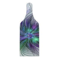 Fleur verte abstraite moderne fractale violette