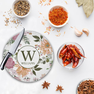 Planche À Découper Fleurs aquarelles personnalisées