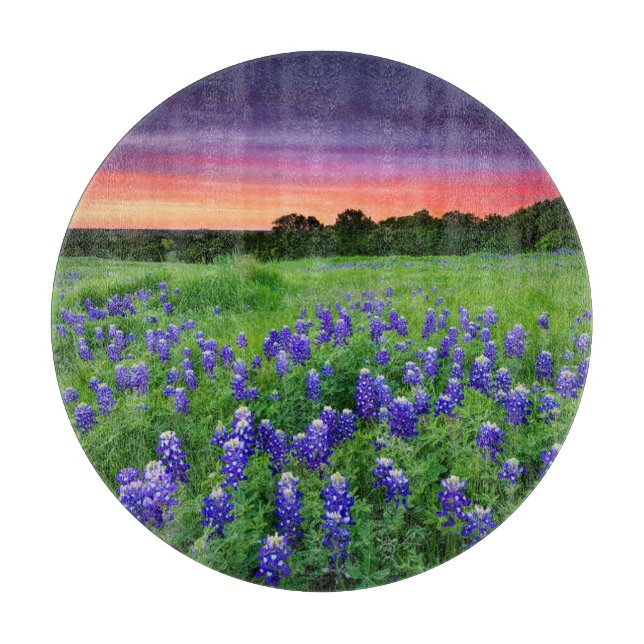 Planche À Découper Fleurs | Bluebonnets à Sunset Texas (Devant)