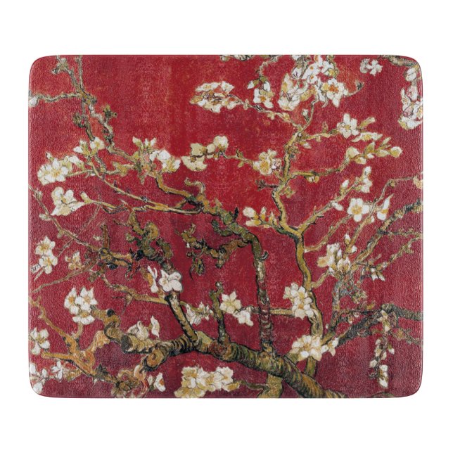 Planche À Découper Fleurs d'amandes Red Vincent van Gogh Peinture d'a (Devant)
