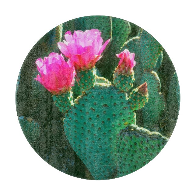 Planche À Découper Fleurs de Cactus Beavertail (Devant)
