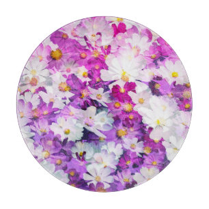 Planche À Découper Fleurs de cosmos : arrière - plan fleuri rose pour