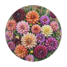 Fleurs de dahlia colorées