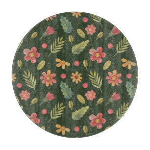 Planche À Découper Fleurs de forêt fantaisistes