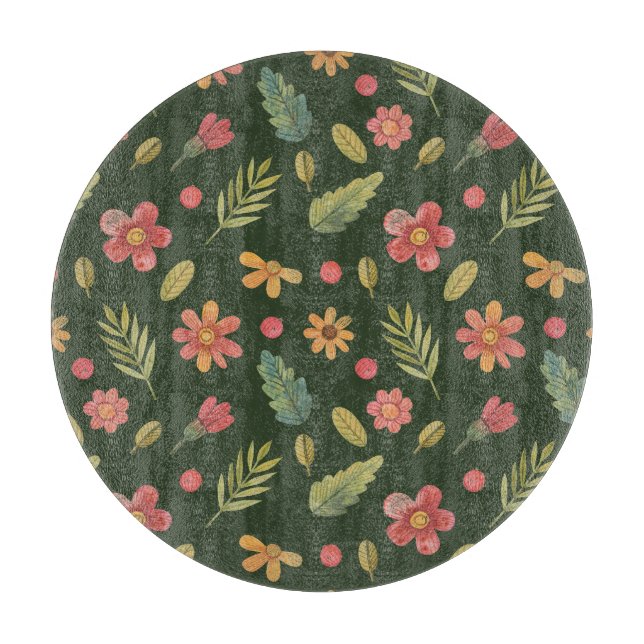Planche À Découper Fleurs de forêt fantaisistes (Devant)