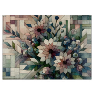 Planche À Découper Fleurs de mosaïque moderne