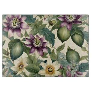 Planche À Découper Fleurs de passion et fruits de passion