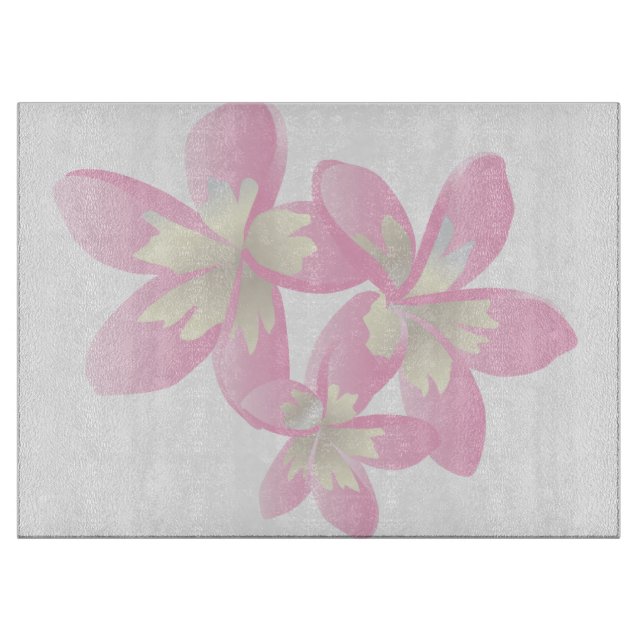 Planche À Découper Fleurs de Plumeria d'Hawaï (Devant)