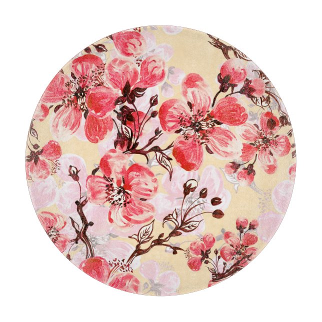 Planche À Découper Fleurs de printemps U Motif (Devant)