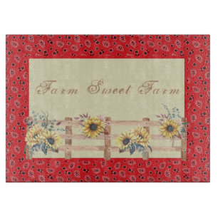 Planche À Découper Fleurs de soleil de pays sur Bandana Imprimer pers