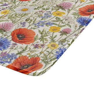 Planche À Découper Fleurs délicates de prairie sauvage en fleurs