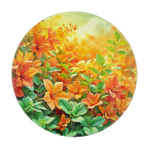 Planche À Découper Fleurs d'été vibrantes