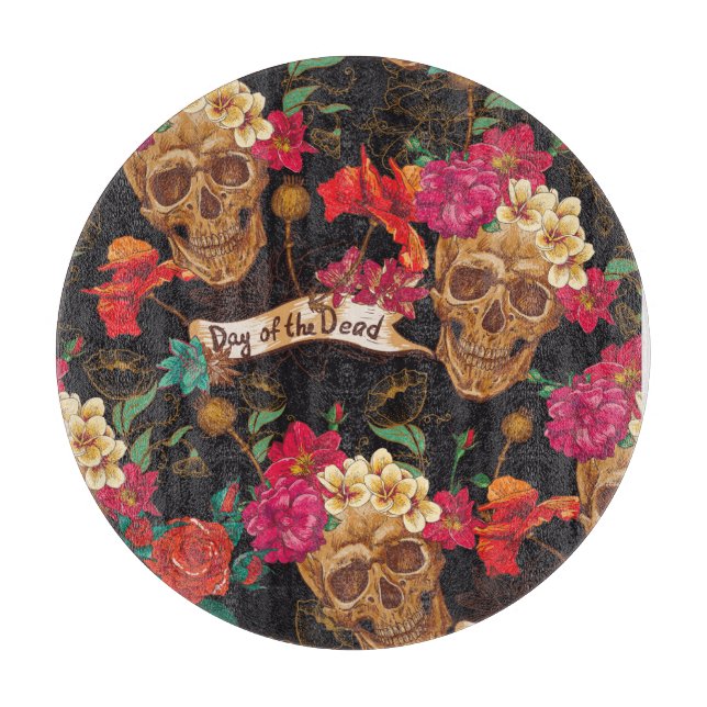 Planche À Découper Fleurs du crâne Jour Arrière - plan mort (Devant)