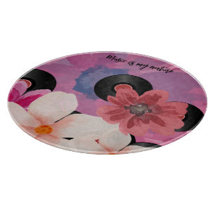 Planche À Découper Fleurs et vinyle