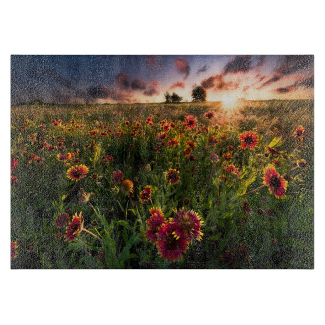 Planche À Découper Fleurs | Fleur sauvage indien Texas (Devant)