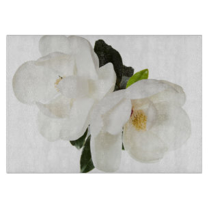 Planche À Découper Fleurs florales des Magnolias blancs