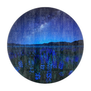 Planche À Découper Fleurs   Lupines fleurissant à Night Lake Tekapo