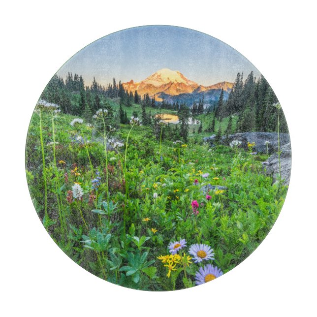Planche À Découper Fleurs | Parc national du Mont Rainier (Devant)