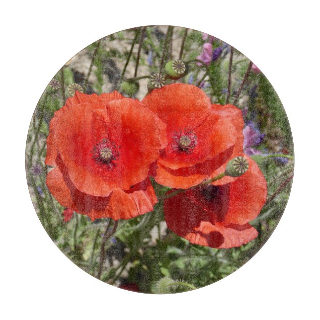 PLANCHE À DÉCOUPER FLEURS POPPY (Devant)