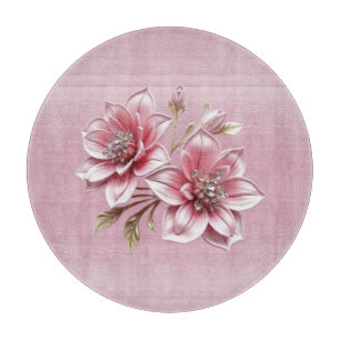 Planche à découper Fleurs Roses Modernes