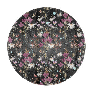 Planche À Découper Fleurs sauvages élégants de Retro Boho