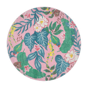 Planche À Découper Fleurs tropicales Abstraites, motif de guache pein