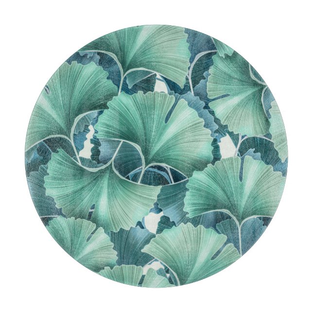 Planche À Découper Fleurs tropicales, feuilles, arrière - plan sans s (Devant)
