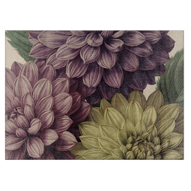 Planche À Découper Fleurs Vintage (Devant)