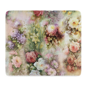 Planche À Découper Fleurs vintages