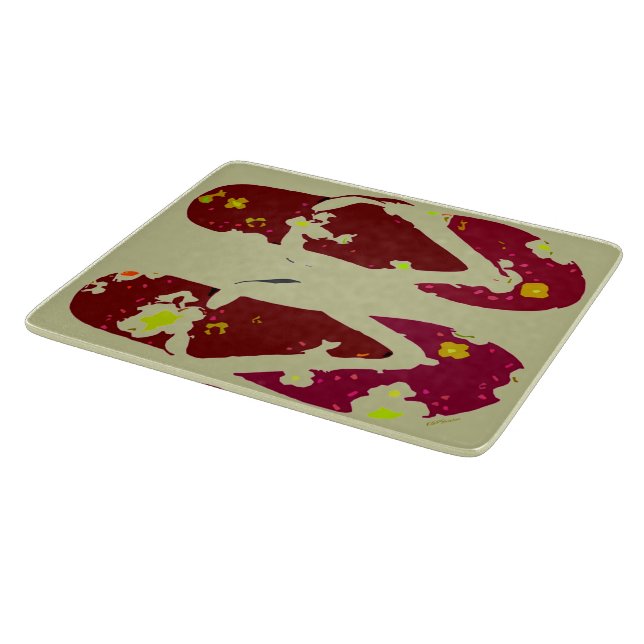 Planche À Découper Flip Flops d'été (rouge) (Coin)