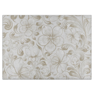 Planche À Découper Flora Panneau de découpe en verre décoratif 15" x