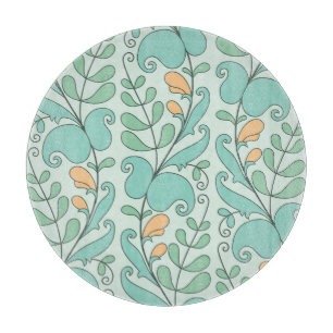 Planche À Découper Floral Abstrait : Motif Vintage sans fil