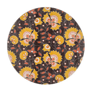 Planche À Découper Floral Indien couleur Vintage sans fil
