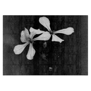 Planche À Découper floral noir et blanc minimaliste