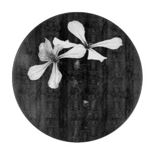Planche À Découper floral noir et blanc minimaliste