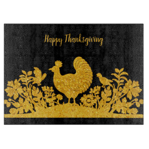 Planche à découper florale de dinde de Thanksgivin