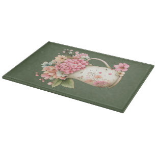 Planche à découper florale d'été de cottage