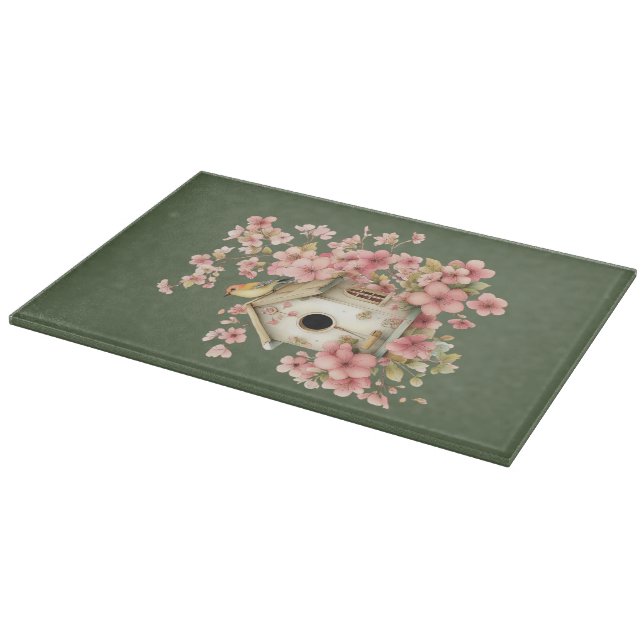 Planche à découper florale d'été de cottage (Coin)