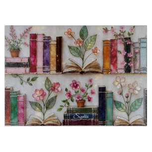 Planche à découper florale étagère à livres person