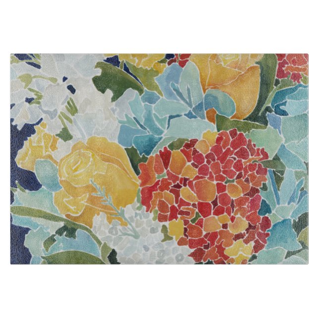 Planche À Découper Florals II de minuit (Devant)