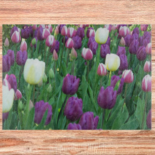 Planche À Découper Flore du jardin de la tulipe de printemps