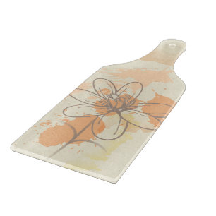 Planche À Découper Flore esquissée sur les plaques d'aquarelle