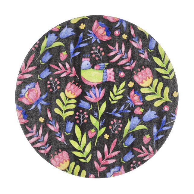 Planche À Découper Flore printanière : Motif imperméable (Devant)