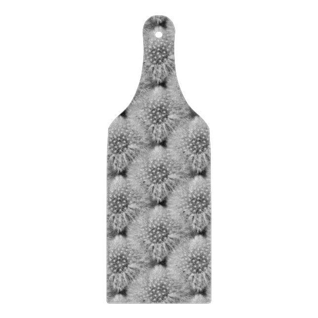 Planche À Découper Fluffy White Dandelions Motif de la nature (Devant)