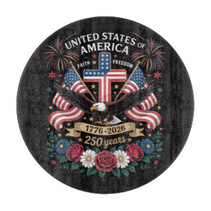 Planche À Découper Foi Liberté 250 Ans 1776 2026 Indépendance États-U
